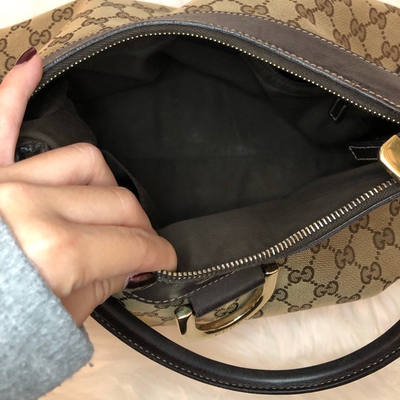 Vintage Gucci Monogram D Ring Hobo Bag - Picture 7 of 8